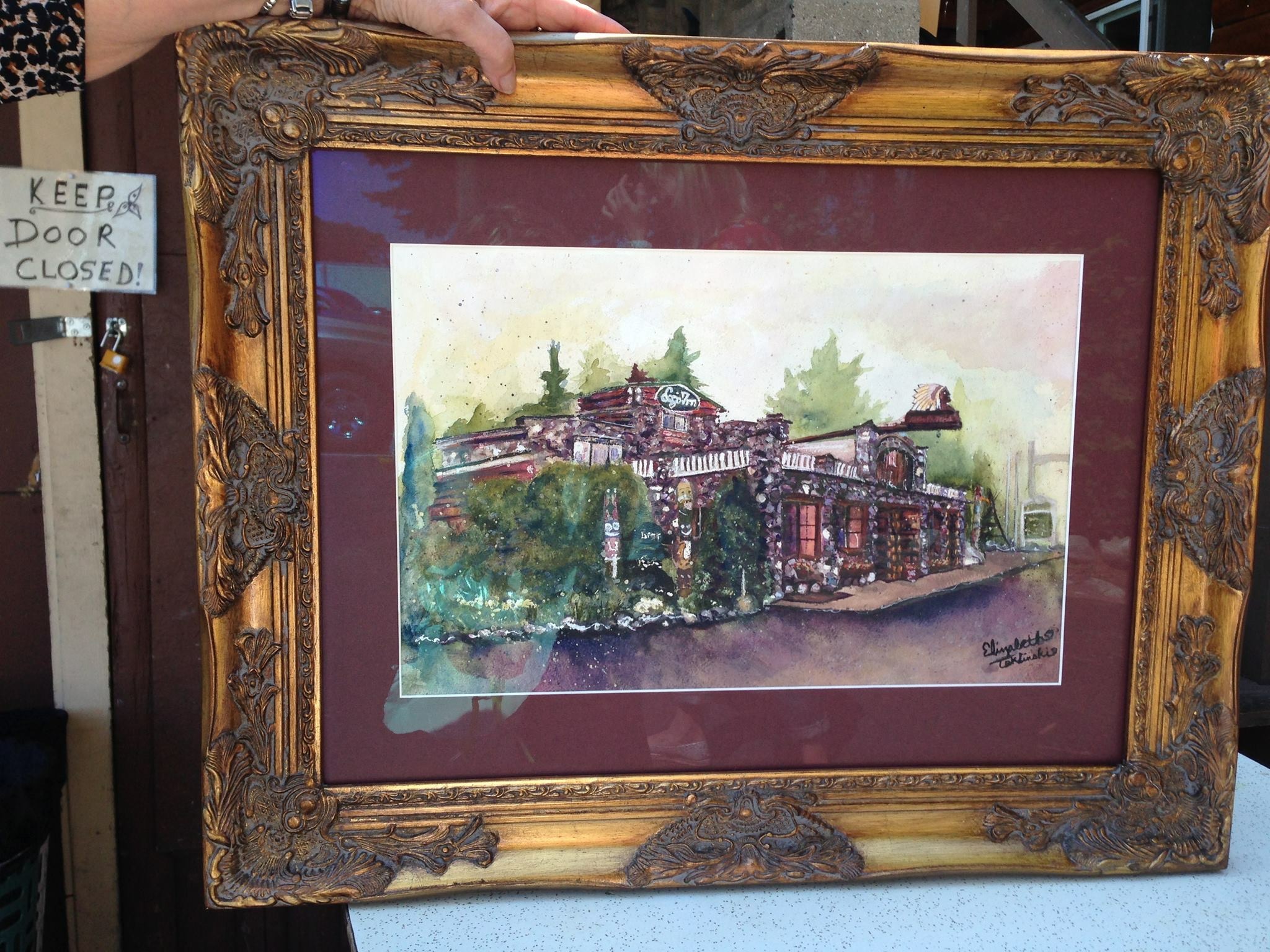Legs Inn, Cross Village, original watercolor by Elizabeth Teklinski